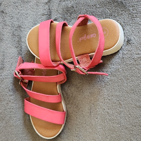 Cat & Jack Other - Cat & Jack, Girl's, Sz 7, Sandle, Salmon Color, 2 Buckles Adjustable